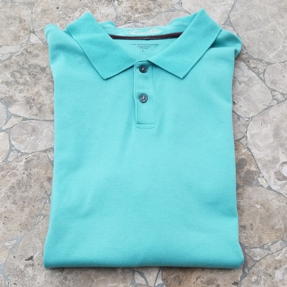 Seafoam Green Tasso Elba Polo Shirt
